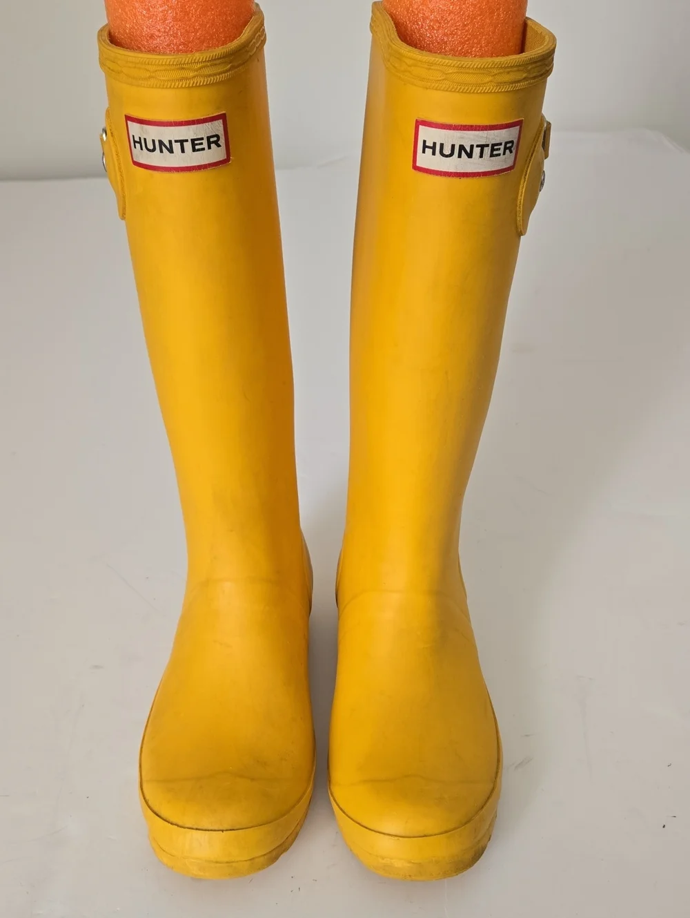 Hunter Yellow Tall Rubber Rain Boot Girls Youth Size 5